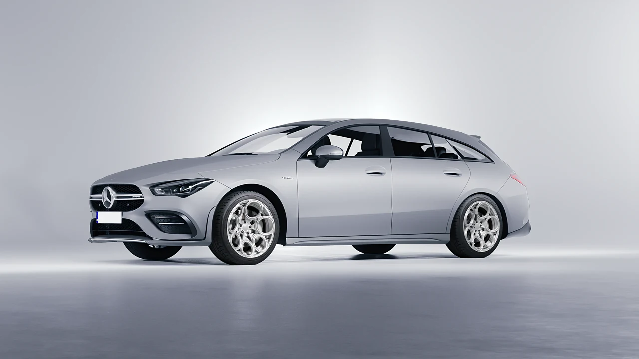 Mercedes-Benz AMG CLA 35 Shooting Brake 2020 on RDB LA Revolver forged wheels, front three-quarter view