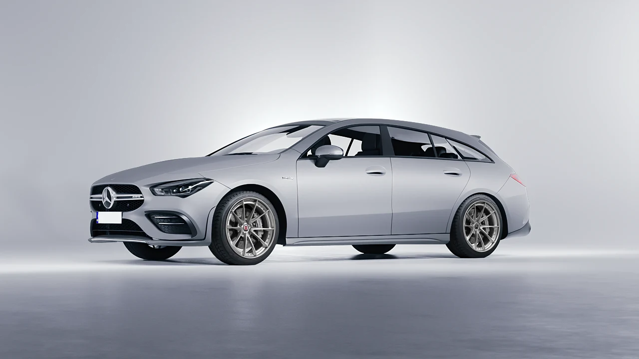Mercedes-Benz AMG CLA 35 Shooting Brake 2020 on HRE Performance Wheels S204 forged wheels, front three-quarter view
