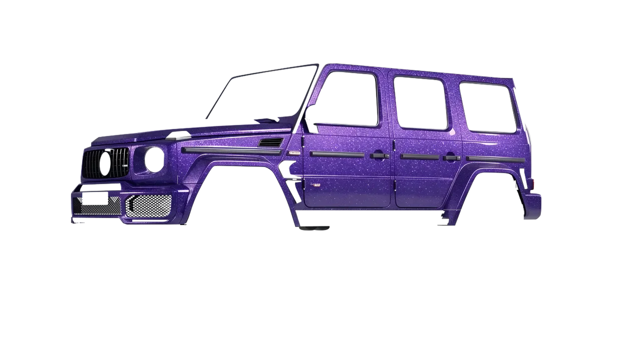 Mercedes-Benz AMG G63 Brabus 700 Widestar 2022 wrapped in Purple (Avery Dennison SW900-587-D), front three-quarter view