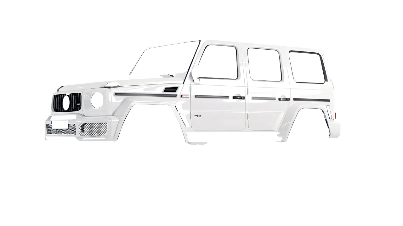 Mercedes-Benz AMG G63 Brabus 700 Widestar 2022 wrapped in Gloss White (3M G10), front three-quarter view