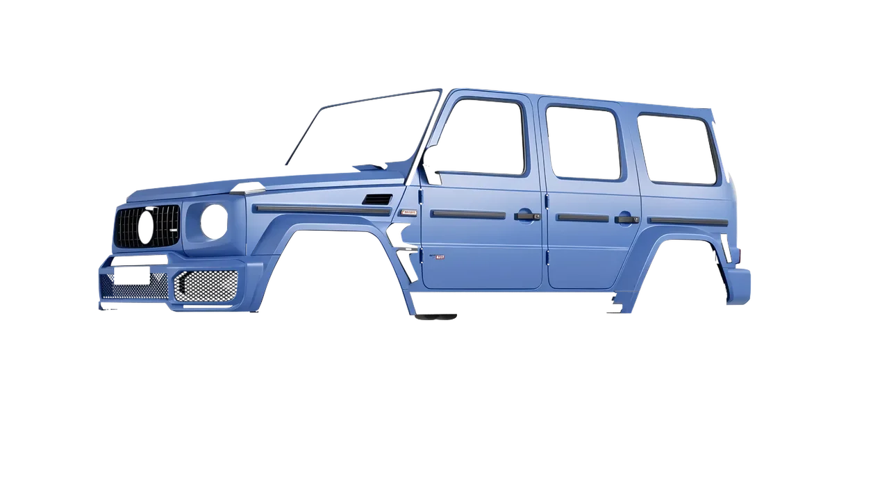 Mercedes-Benz AMG G63 Brabus 700 Widestar 2022 wrapped in Dreamline Blue (Avery Dennison SW900-616-O), front three-quarter view