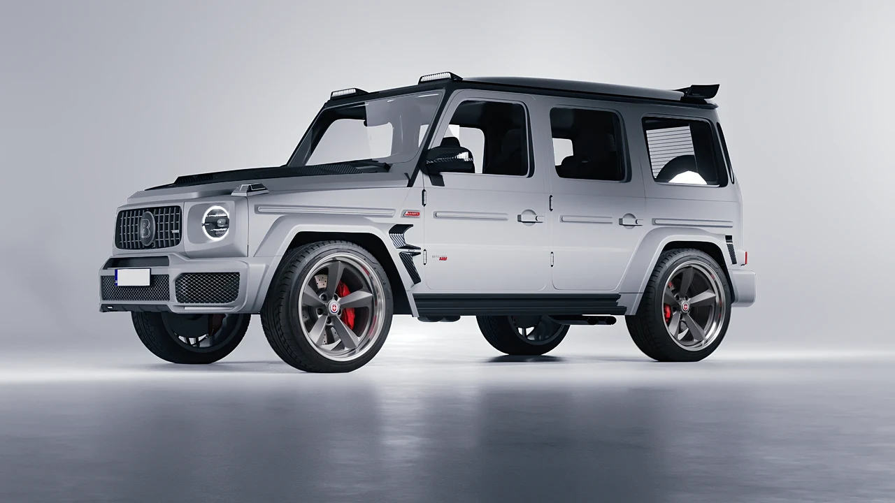 Mercedes-Benz AMG G63 Brabus 700 Widestar 2022 on HRE Performance Wheels 105 forged wheels, front three-quarter view