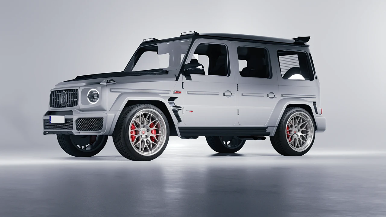 Mercedes-Benz AMG G63 Brabus 700 Widestar 2022 on HRE Performance Wheels 300 forged wheels, front three-quarter view
