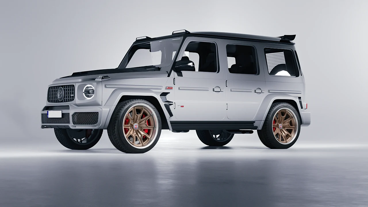 Mercedes-Benz AMG G63 Brabus 700 Widestar 2022 on HRE Performance Wheels 427 forged wheels, front three-quarter view