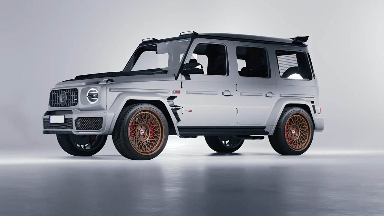 Mercedes-Benz AMG G63 Brabus 700 Widestar 2022 on HRE Performance Wheels 501-GTM forged wheels, front three-quarter view
