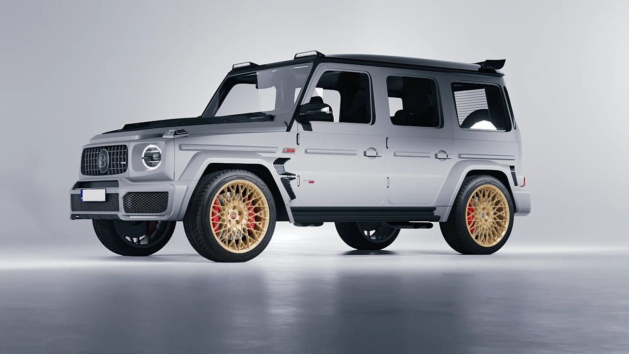 Mercedes-Benz AMG G63 Brabus 700 Widestar 2022 on HRE Performance Wheels 501M forged wheels, front three-quarter view
