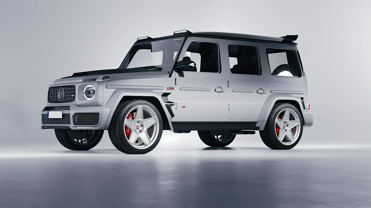 Mercedes-Benz AMG G63 Brabus 700 Widestar 2022 on HRE Performance Wheels 505M forged wheels, front three-quarter view