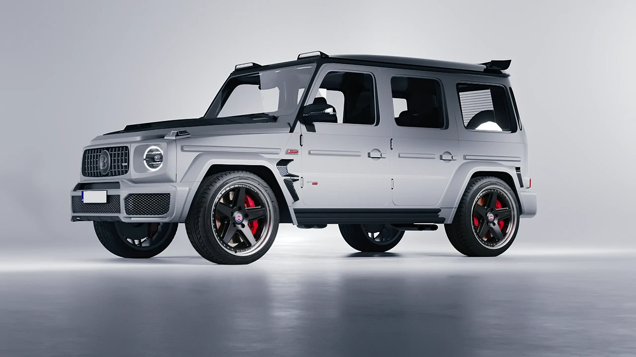 Mercedes-Benz AMG G63 Brabus 700 Widestar 2022 on HRE Performance Wheels 517 forged wheels, front three-quarter view