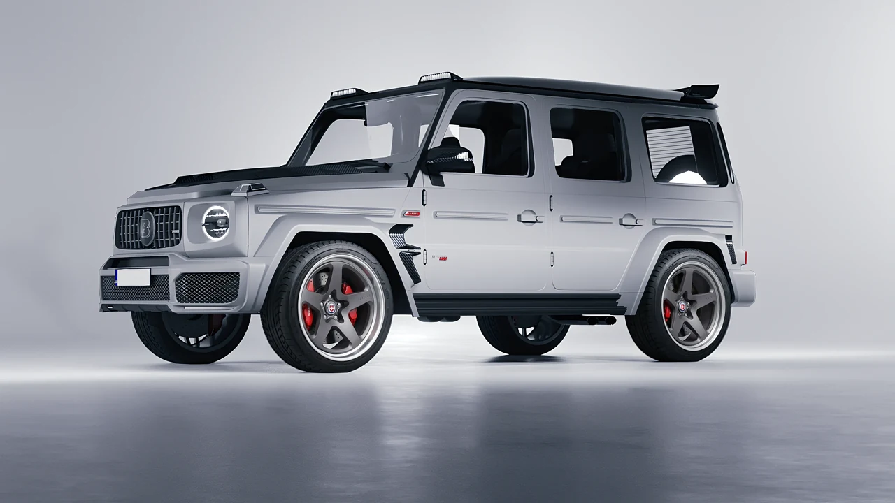 Mercedes-Benz AMG G63 Brabus 700 Widestar 2022 on HRE Performance Wheels 527 forged wheels, front three-quarter view