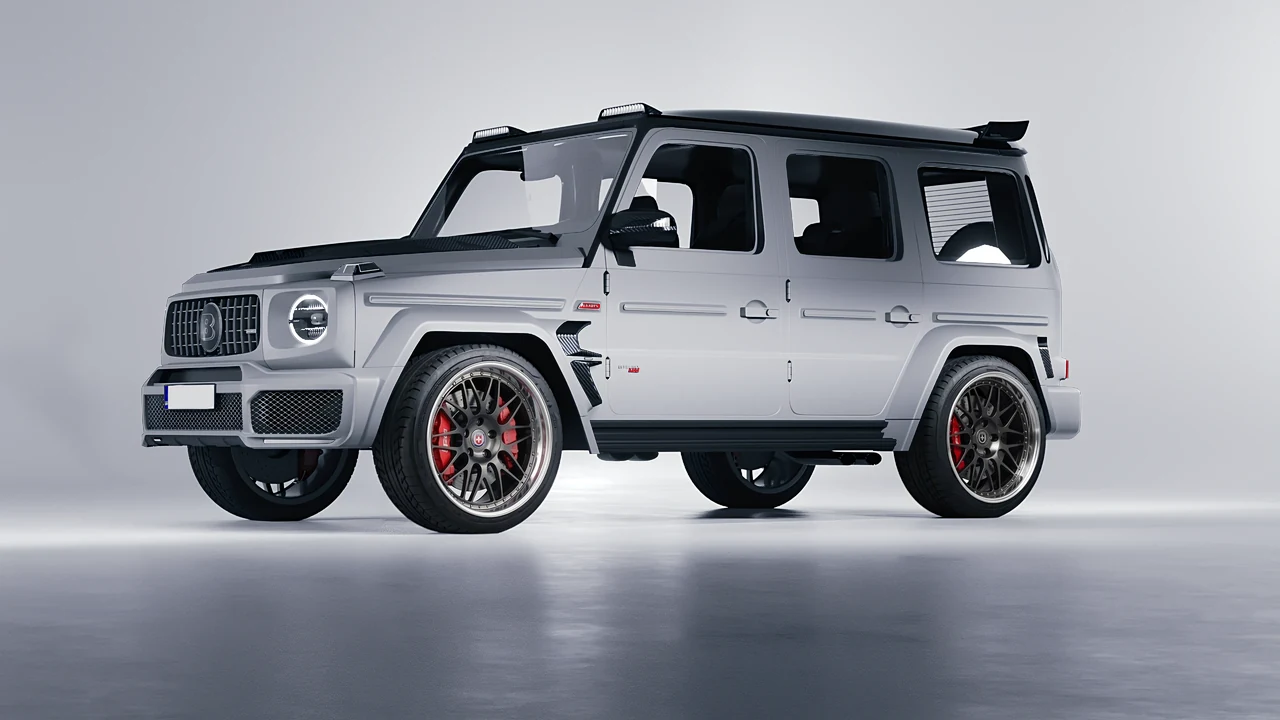 Mercedes-Benz AMG G63 Brabus 700 Widestar 2022 on HRE Performance Wheels 540 forged wheels, front three-quarter view