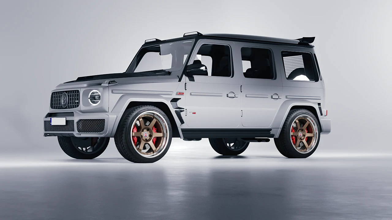 Mercedes-Benz AMG G63 Brabus 700 Widestar 2022 on HRE Performance Wheels C106 forged wheels, front three-quarter view