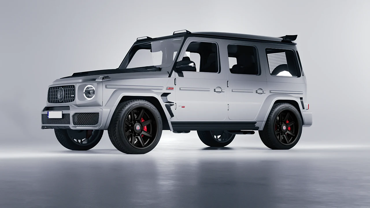Mercedes-Benz AMG G63 Brabus 700 Widestar 2022 on HRE Performance Wheels HD188H forged wheels, front three-quarter view