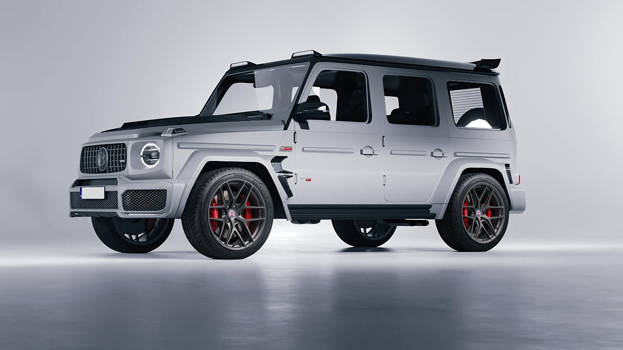 Mercedes-Benz AMG G63 Brabus 700 Widestar 2022 on HRE Performance Wheels P161 forged wheels, front three-quarter view