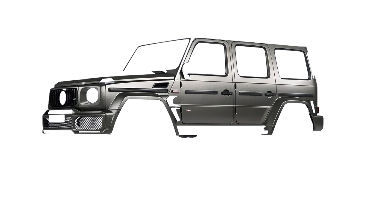 Mercedes-Benz AMG G63 Brabus 700 Widestar 2022 wrapped in Black Rock Grey (Avery Dennison SW900-823-M), front three-quarter view