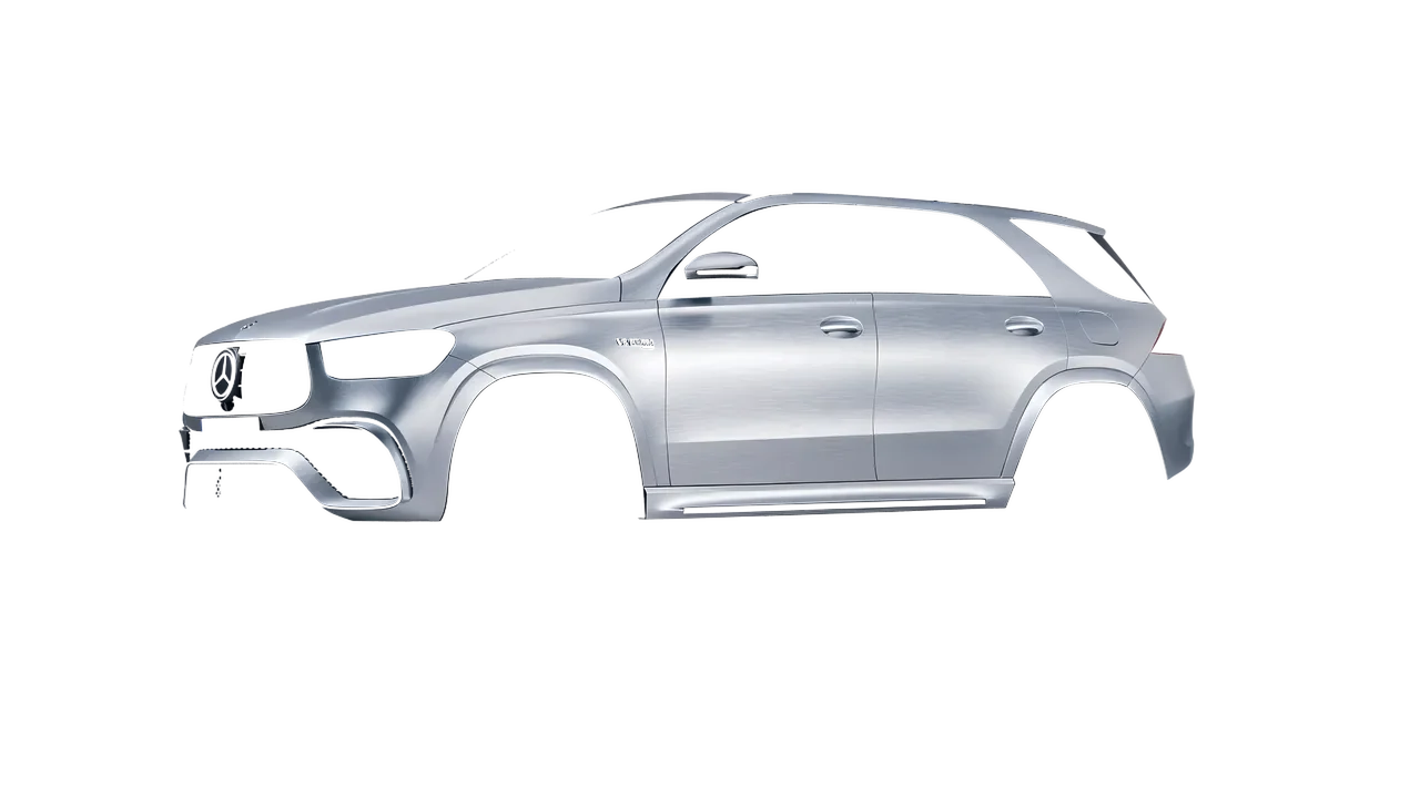 Mercedes-Benz AMG GLE 2021 wrapped in Brushed Aluminum (Avery Dennison SW900-812-X), front three-quarter view