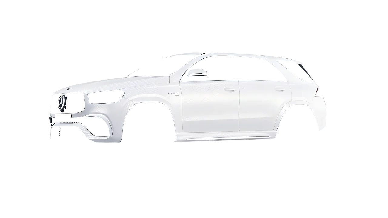 Mercedes-Benz AMG GLE 2021 wrapped in Carbon Fiber White (Avery Dennison SW900-115-X), front three-quarter view