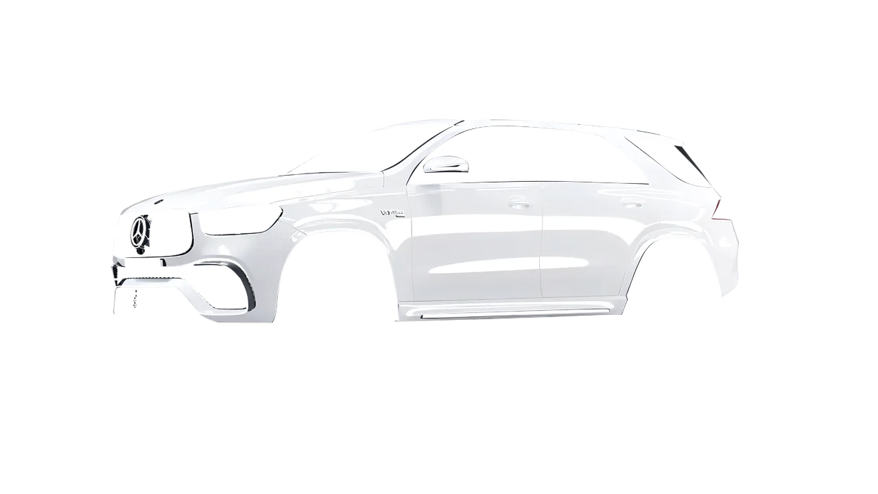 Mercedes-Benz AMG GLE 2021 wrapped in Gloss White (3M G10), front three-quarter view