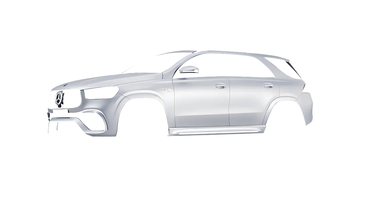Mercedes-Benz AMG GLE 2021 wrapped in Matte Silver (3M M21), front three-quarter view