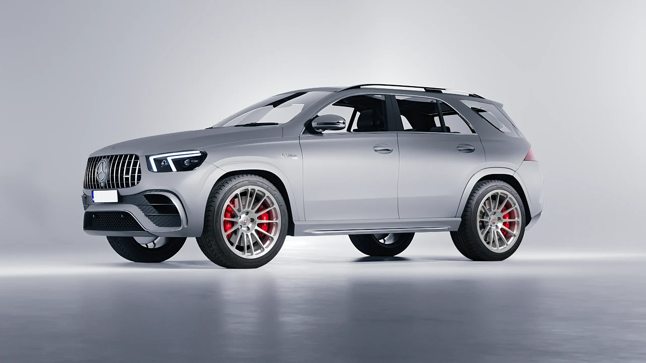 Mercedes-Benz AMG GLE 2021 on HRE Performance Wheels 303M forged wheels, front three-quarter view