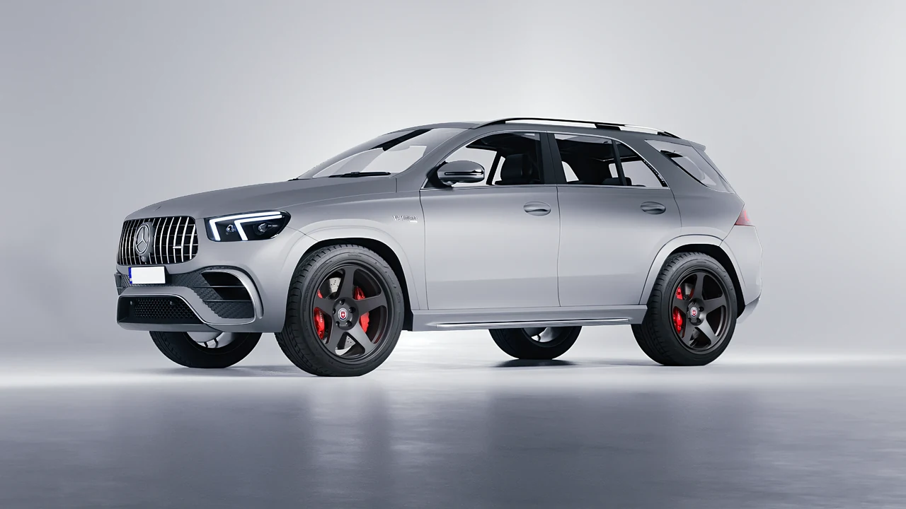 Mercedes-Benz AMG GLE 2021 on HRE Performance Wheels 305-GT forged wheels, front three-quarter view