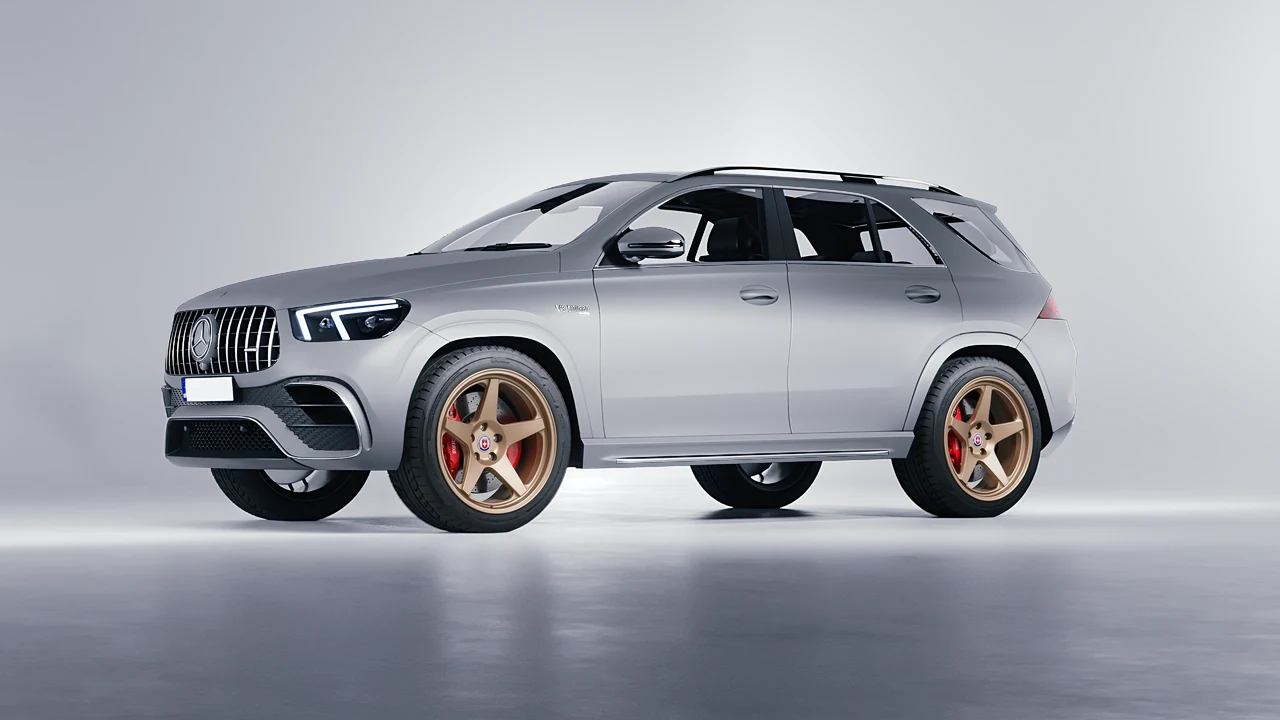 Mercedes-Benz AMG GLE 2021 on HRE Performance Wheels 305-GTS forged wheels, front three-quarter view