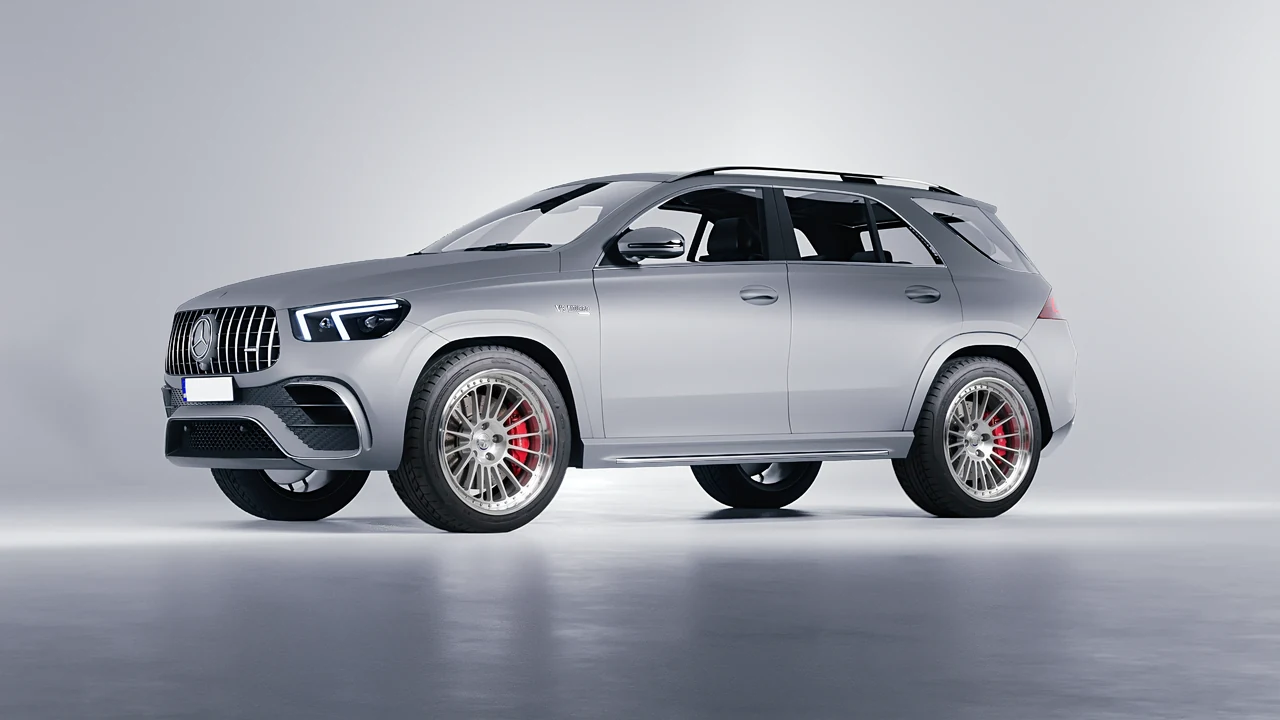 Mercedes-Benz AMG GLE 2021 on HRE Performance Wheels 309 forged wheels, front three-quarter view