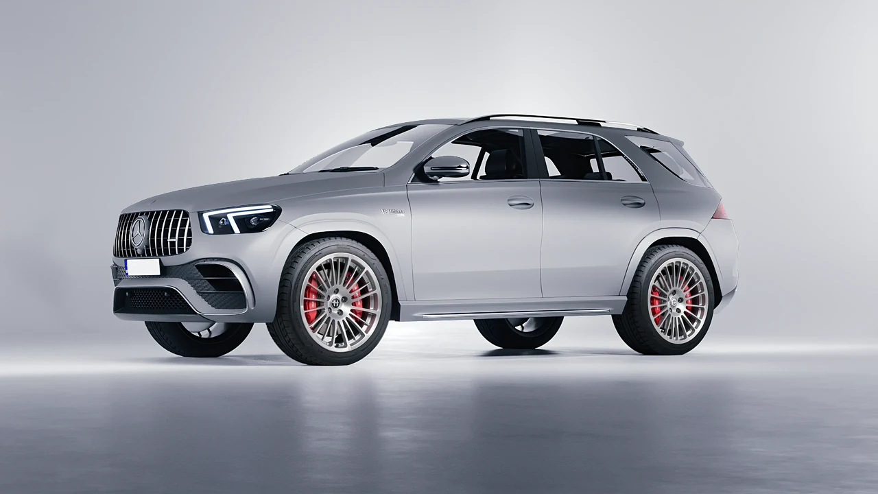 Mercedes-Benz AMG GLE 2021 on HRE Performance Wheels 309M forged wheels, front three-quarter view