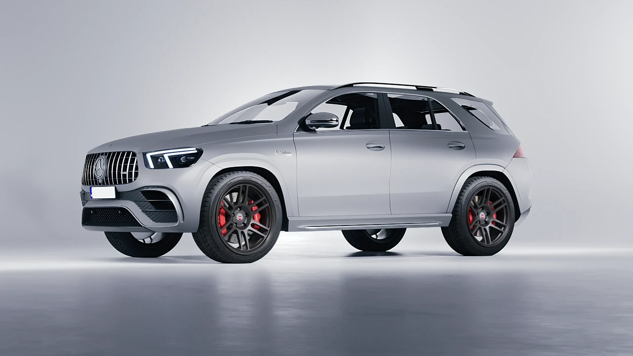 Mercedes-Benz AMG GLE 2021 on HRE Performance Wheels 312-GT forged wheels, front three-quarter view