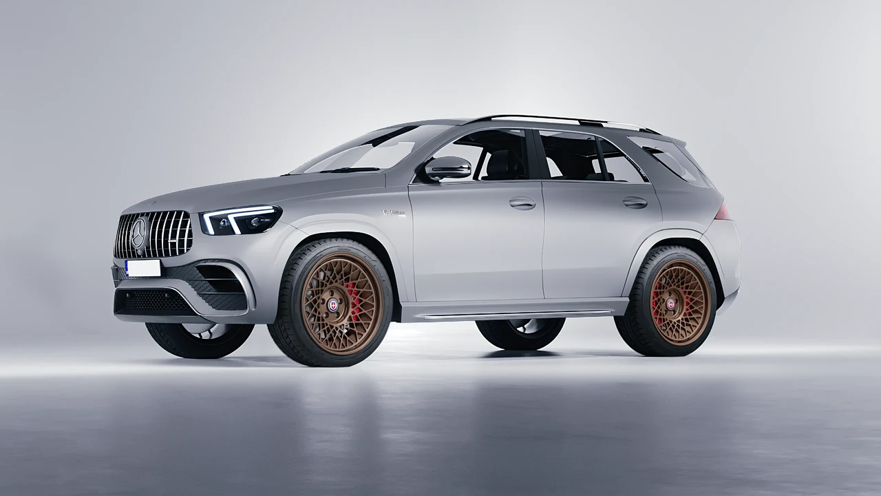 Mercedes-Benz AMG GLE 2021 on HRE Performance Wheels 501-GTM forged wheels, front three-quarter view