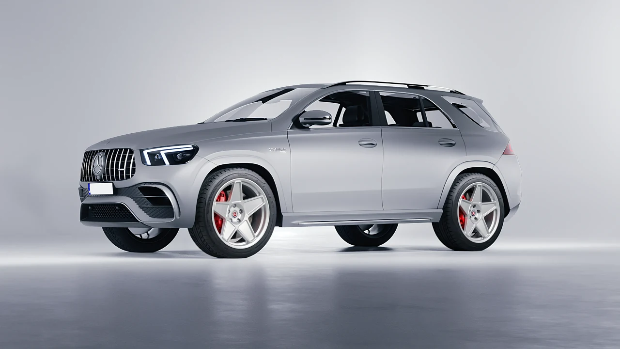Mercedes-Benz AMG GLE 2021 on HRE Performance Wheels 505M forged wheels, front three-quarter view
