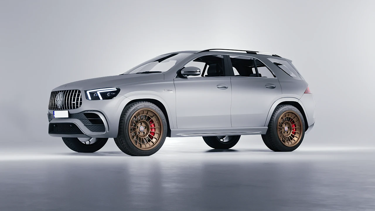 Mercedes-Benz AMG GLE 2021 on HRE Performance Wheels 515-GTM forged wheels, front three-quarter view