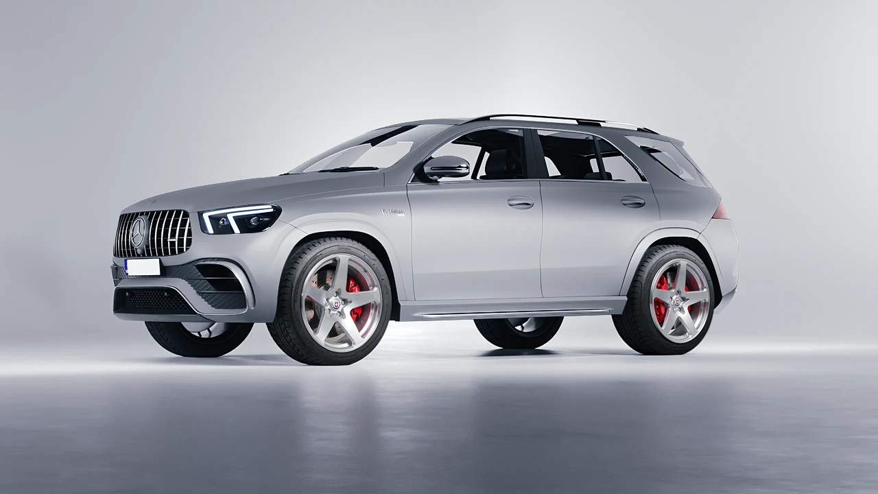 Mercedes-Benz AMG GLE 2021 on HRE Performance Wheels 527M forged wheels, front three-quarter view