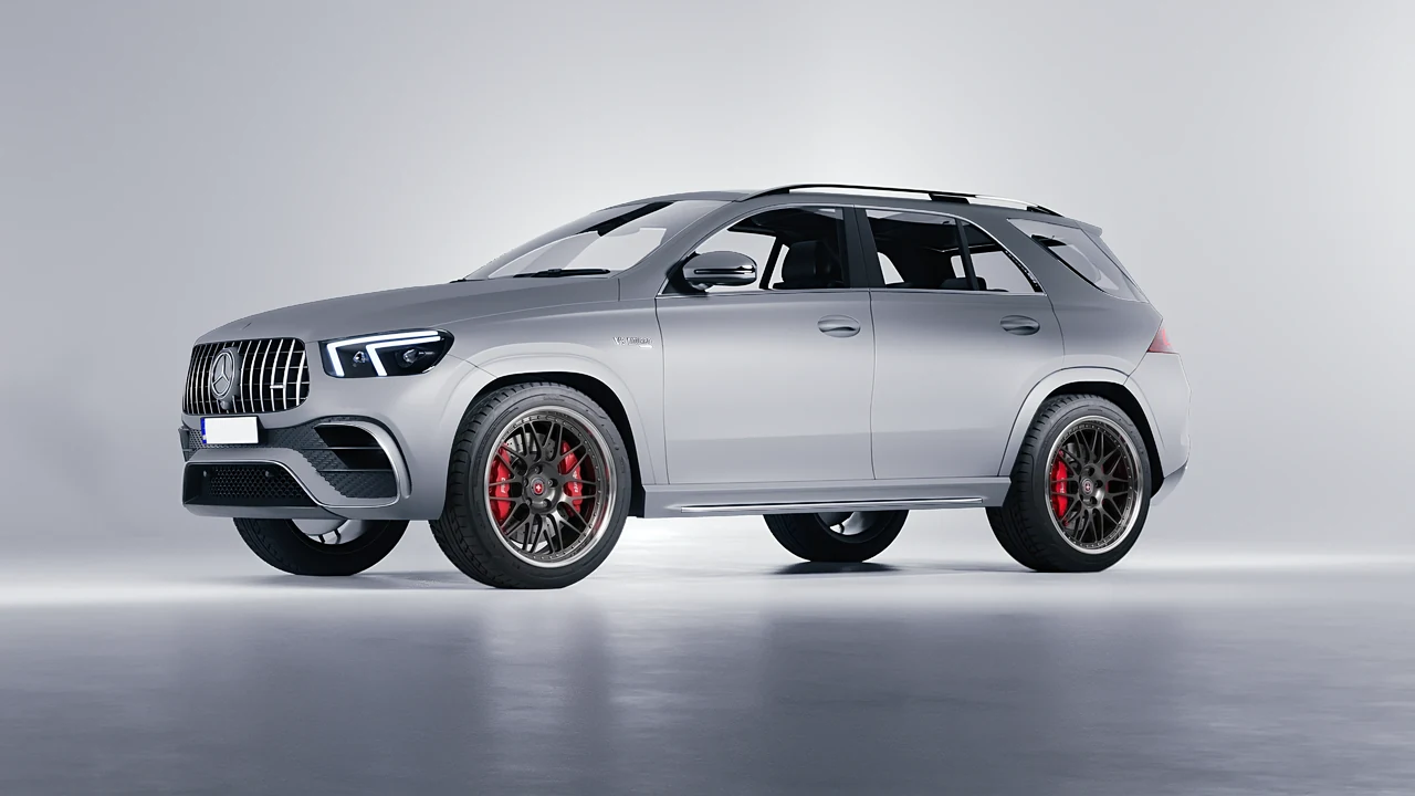 Mercedes-Benz AMG GLE 2021 on HRE Performance Wheels 540 forged wheels, front three-quarter view