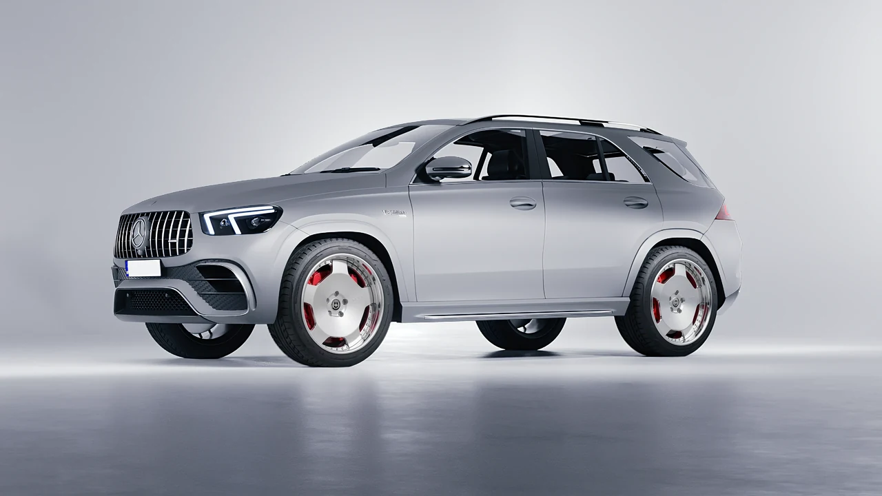 Mercedes-Benz AMG GLE 2021 on HRE Performance Wheels 544C forged wheels, front three-quarter view