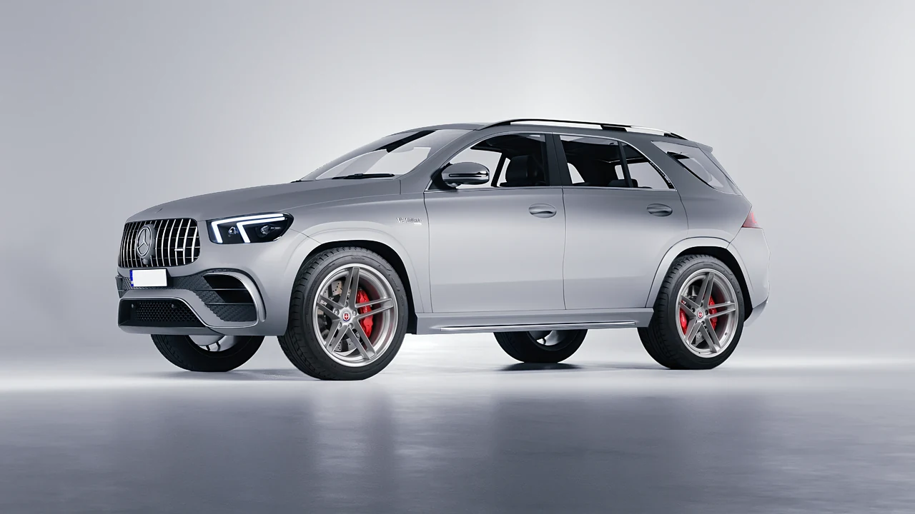 Mercedes-Benz AMG GLE 2021 on HRE Performance Wheels G-Code forged wheels, front three-quarter view