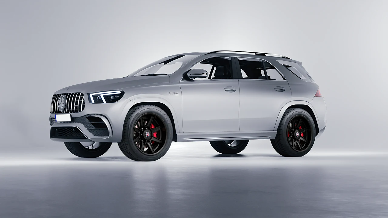 Mercedes-Benz AMG GLE 2021 on HRE Performance Wheels HD188H forged wheels, front three-quarter view
