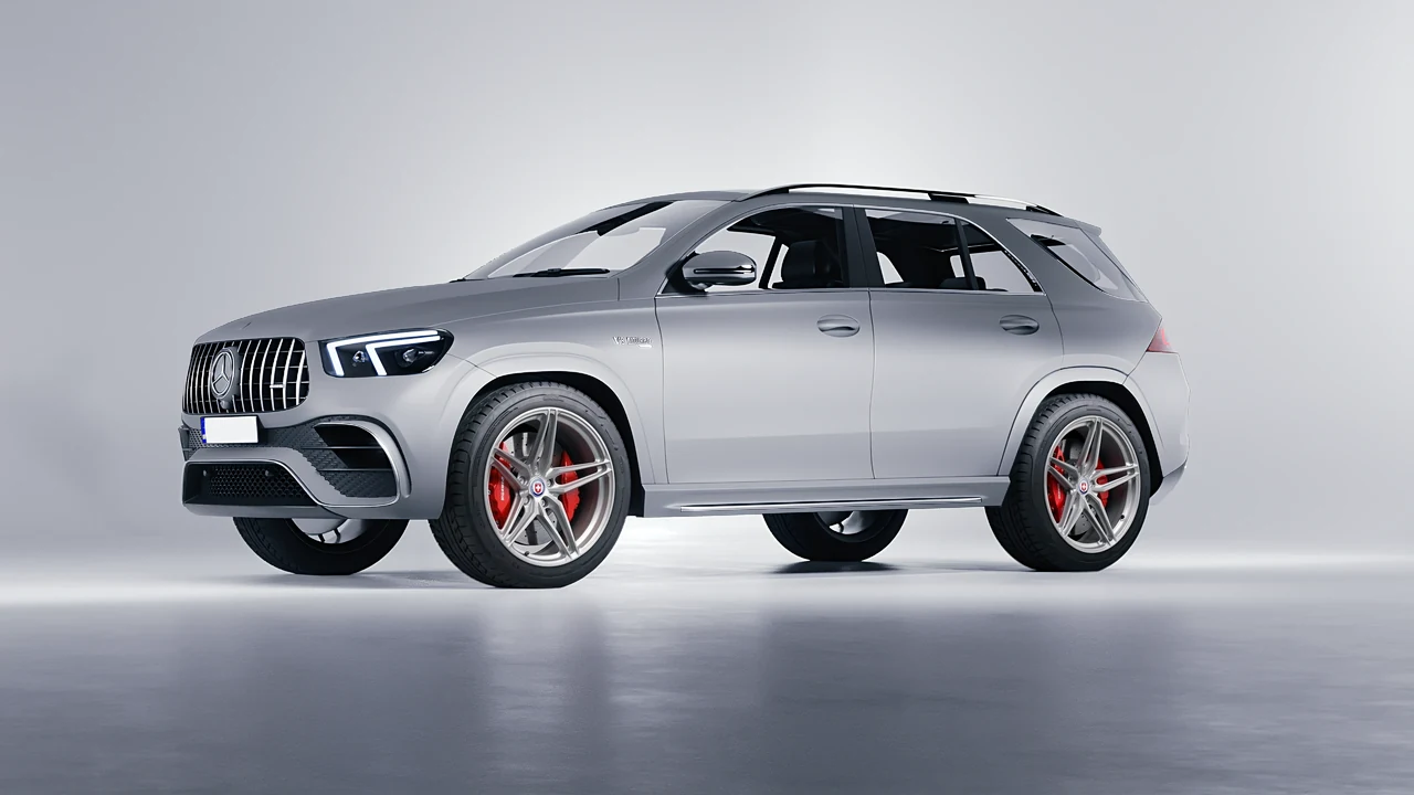 Mercedes-Benz AMG GLE 2021 on HRE Performance Wheels P107SC forged wheels, front three-quarter view