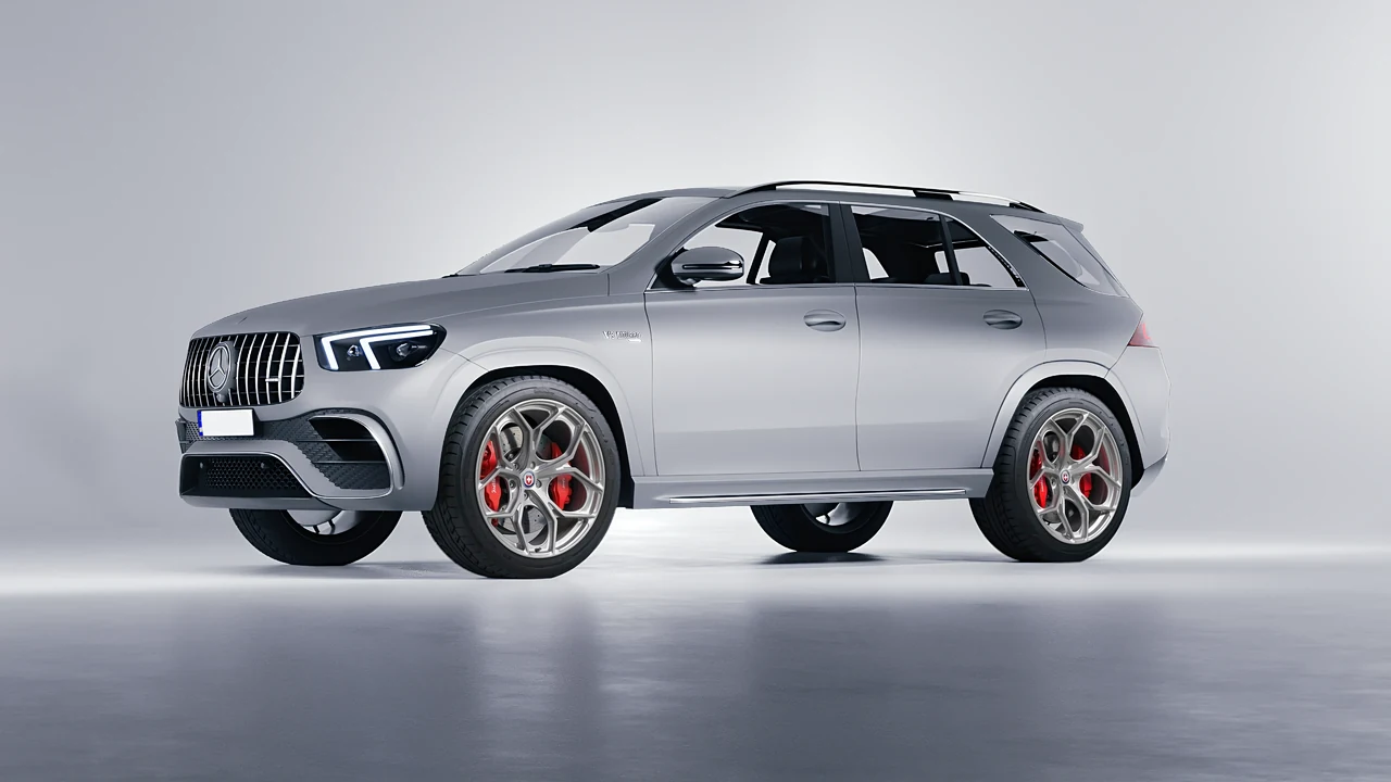 Mercedes-Benz AMG GLE 2021 on HRE Performance Wheels P111SC forged wheels, front three-quarter view