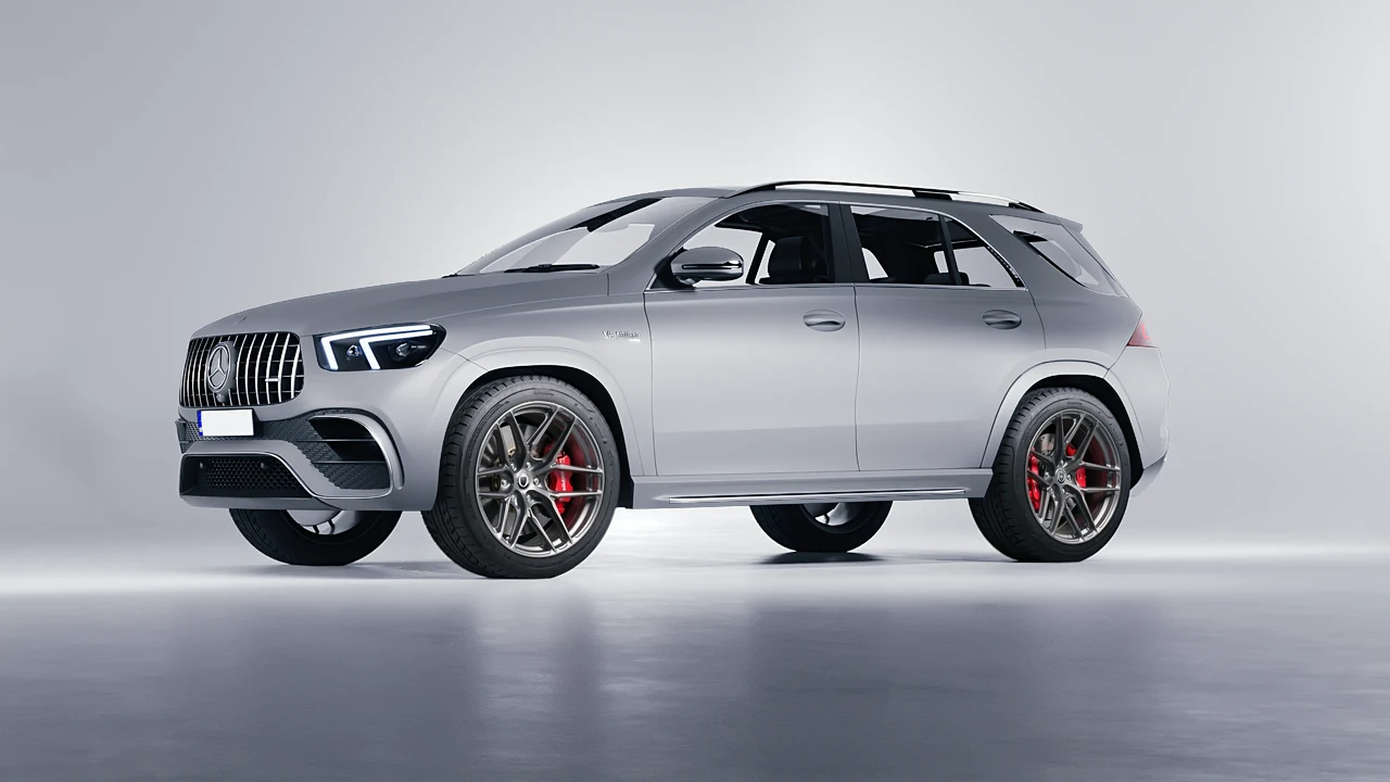 Mercedes-Benz AMG GLE 2021 on HRE Performance Wheels P161SC forged wheels, front three-quarter view
