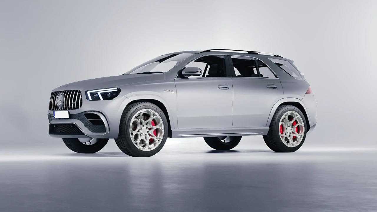 Mercedes-Benz AMG GLE 2021 on RDB LA Revolver forged wheels, front three-quarter view