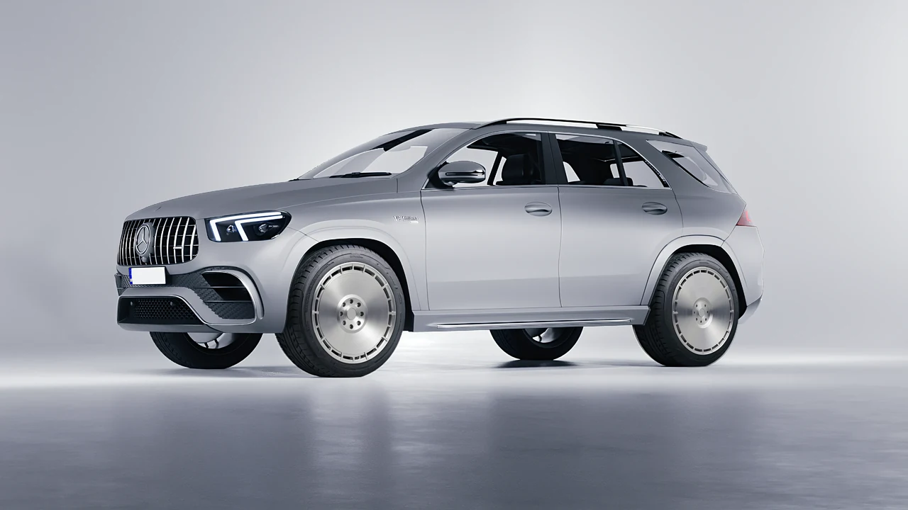 Mercedes-Benz AMG GLE 2021 on RDB LA Zero forged wheels, front three-quarter view