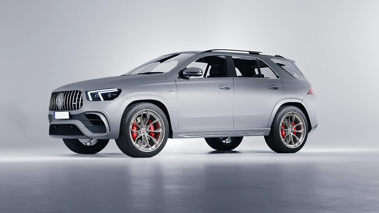 Mercedes-Benz AMG GLE 2021 on HRE Performance Wheels S201 forged wheels, front three-quarter view
