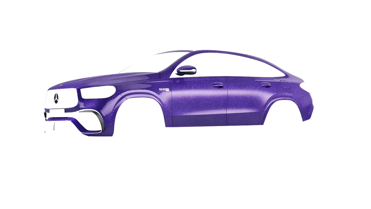 Mercedes-Benz AMG GLE 63 Coupe 2021 wrapped in Purple (Avery Dennison SW900-587-D), front three-quarter view