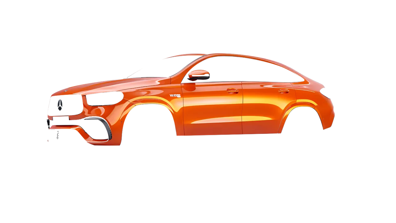 Mercedes-Benz AMG GLE 63 Coupe 2021 wrapped in Fiery Orange (3M G364), front three-quarter view