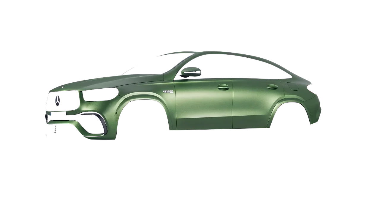 Mercedes-Benz AMG GLE 63 Coupe 2021 wrapped in Apple Green (Avery Dennison SW900-745-M), front three-quarter view
