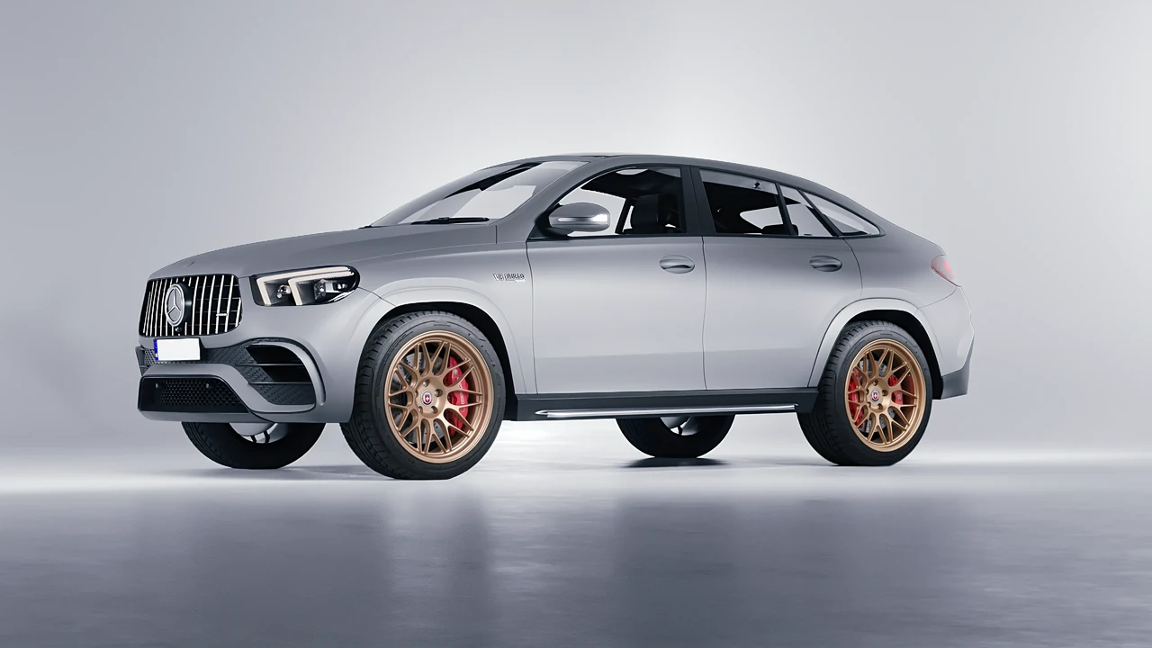 Mercedes-Benz AMG GLE 63 Coupe 2021 on HRE Performance Wheels 300-GTS forged wheels, front three-quarter view