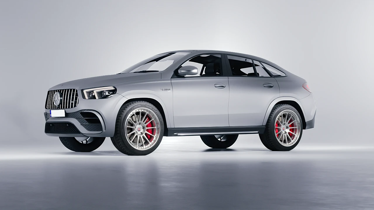 Mercedes-Benz AMG GLE 63 Coupe 2021 on HRE Performance Wheels 303 forged wheels, front three-quarter view