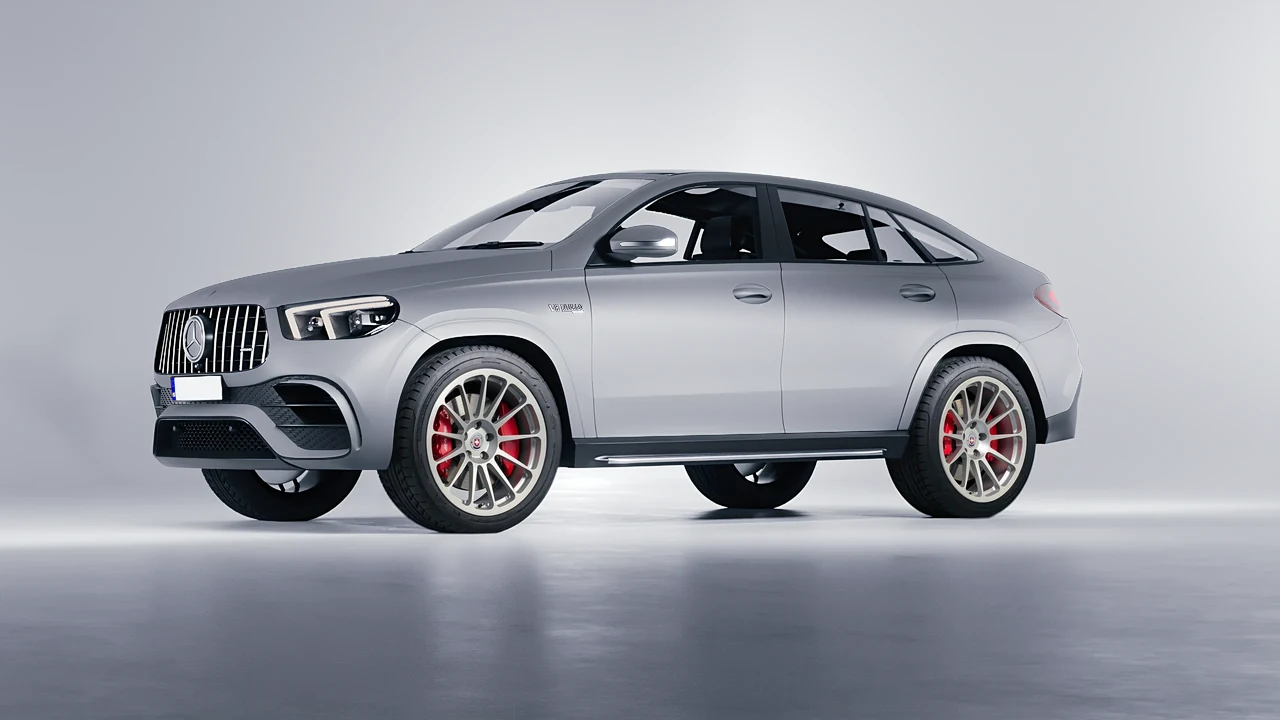 Mercedes-Benz AMG GLE 63 Coupe 2021 on HRE Performance Wheels 303M forged wheels, front three-quarter view