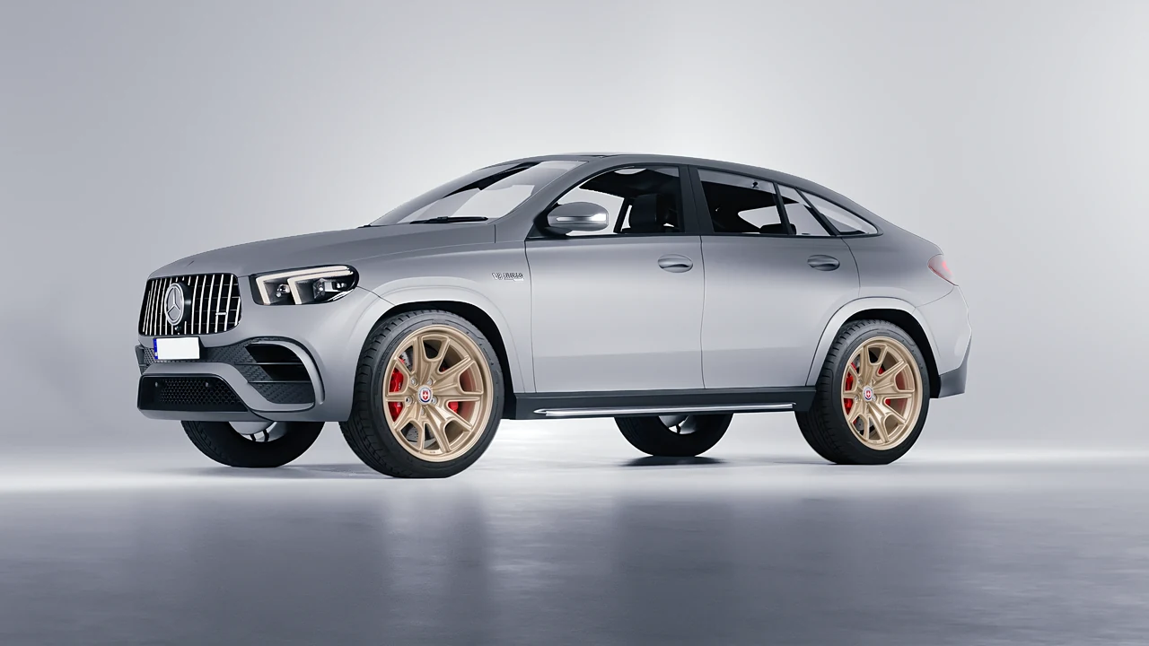 Mercedes-Benz AMG GLE 63 Coupe 2021 on HRE Performance Wheels 427M forged wheels, front three-quarter view