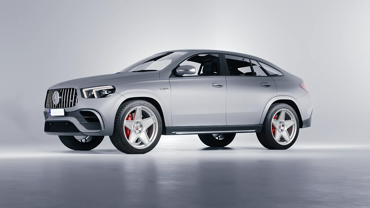 Mercedes-Benz AMG GLE 63 Coupe 2021 on HRE Performance Wheels 505M forged wheels, front three-quarter view